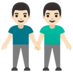 Google प्लेटफ़ॉर्म के लिए men holding hands: light skin tone