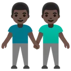 men holding hands: dark skin tone per la piattaforma Google