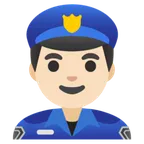 man police officer: light skin tone til Google platform