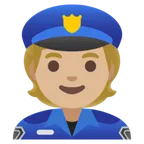 police officer: medium-light skin tone per la piattaforma Google