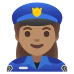 woman police officer: medium skin tone til Google platform