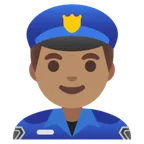 man police officer: medium skin tone per la piattaforma Google