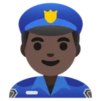 man police officer: dark skin tone til Google platform