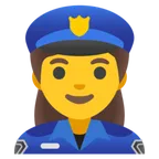 Google platformu için woman police officer