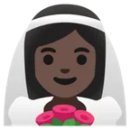 Googleプラットフォームのwoman with veil: dark skin tone