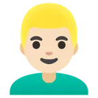 man: light skin tone, blond hair for Google platform