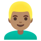 man: medium skin tone, blond hair per la piattaforma Google