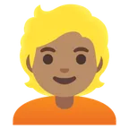person: medium skin tone, blond hair pentru platforma Google