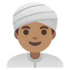 man wearing turban: medium skin tone per la piattaforma Google