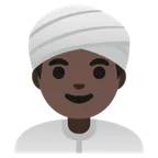 man wearing turban: dark skin tone til Google platform