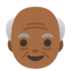 old man: medium-dark skin tone สำหรับแพลตฟอร์ม Google