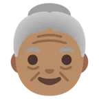 Google 플랫폼을 위한 old woman: medium skin tone