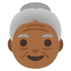 Google dla platformy old woman: medium-dark skin tone