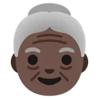 old woman: dark skin tone pentru platforma Google