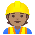 Googleプラットフォームのconstruction worker: medium skin tone