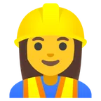 Google প্ল্যাটফর্মে জন্য woman construction worker