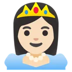 princess: light skin tone untuk platform Google