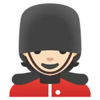 Googleプラットフォームのguard: light skin tone