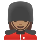 Google 平台中的 woman guard: medium skin tone