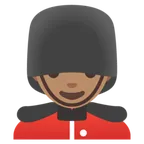 man guard: medium skin tone för Google-plattform