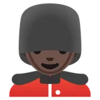 man guard: dark skin tone voor Google platform