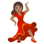 Google 플랫폼을 위한 woman dancing: medium skin tone
