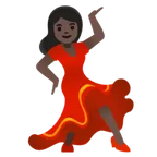woman dancing: dark skin tone per la piattaforma Google