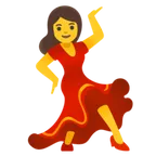 Google प्लेटफ़ॉर्म के लिए woman dancing