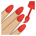 nail polish: medium-light skin tone untuk platform Google