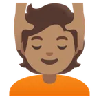 person getting massage: medium skin tone สำหรับแพลตฟอร์ม Google