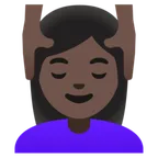 woman getting massage: dark skin tone für Google Plattform