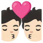kiss: light skin tone für Google Plattform