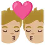 Google 플랫폼을 위한 kiss: medium-light skin tone