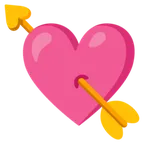 Google প্ল্যাটফর্মে জন্য heart with arrow