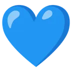 Google 平台中的 blue heart