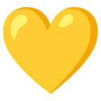 yellow heart untuk platform Google