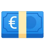 Google 平台中的 euro banknote