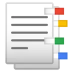 bookmark tabs voor Google platform