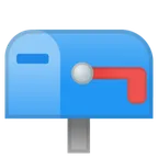 closed mailbox with lowered flag for Google platform