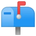 closed mailbox with raised flag untuk platform Google