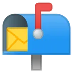 Google platformu için open mailbox with raised flag