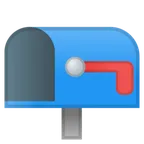 open mailbox with lowered flag untuk platform Google