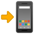 mobile phone with arrow for Google platform