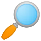 magnifying glass tilted right para a plataforma Google