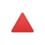 Google platformon a(z) red triangle pointed up képe
