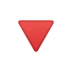 red triangle pointed down alustalla Google
