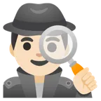 Google platformu için man detective: light skin tone