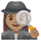 Google dla platformy woman detective: medium skin tone