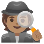 Google 플랫폼을 위한 detective: medium skin tone