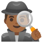 man detective: medium-dark skin tone für Google Plattform